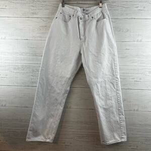 Princess Polly White Straight Leg Button Fly Jeans Size 10